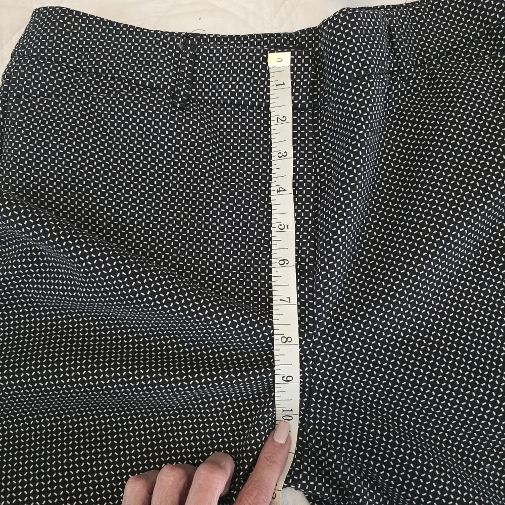 Liz Claiborne Career Classic Emma Ankle Pants‎ Black White Checkered Size 6